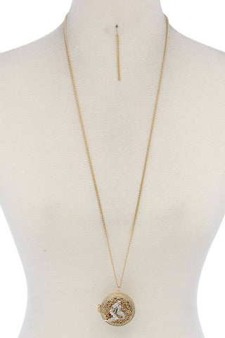 Mermaid Locket Magnetic Pendant Necklace