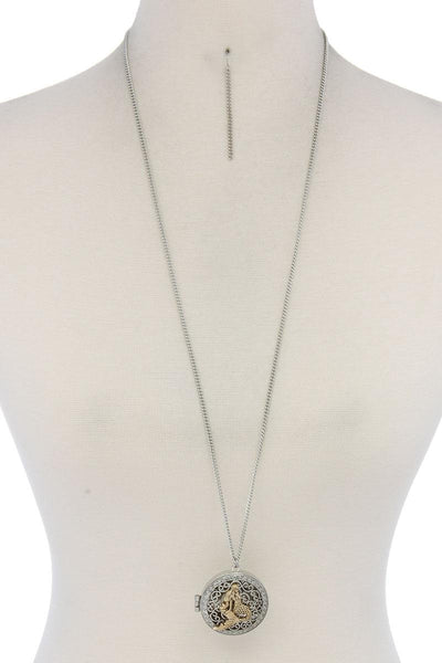 Mermaid Locket Magnetic Pendant Necklace