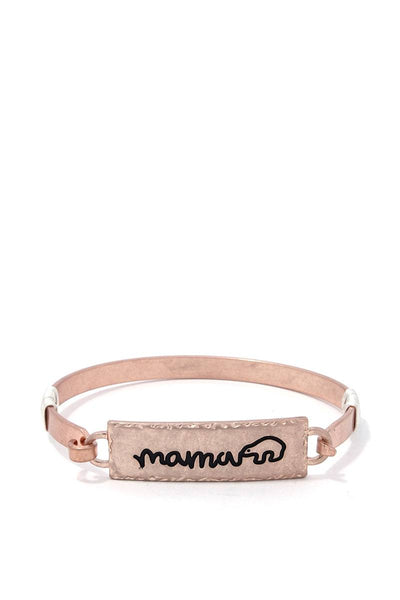 Mama Bear Metal Bar Bracelet