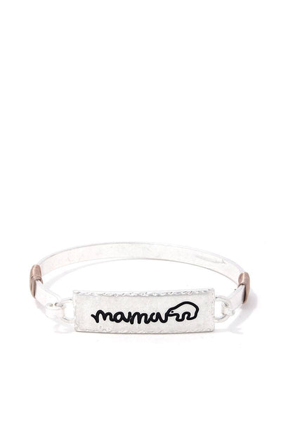 Mama Bear Metal Bar Bracelet