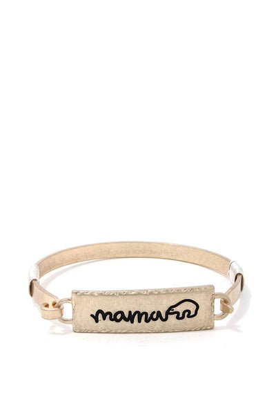 Mama Bear Metal Bar Bracelet
