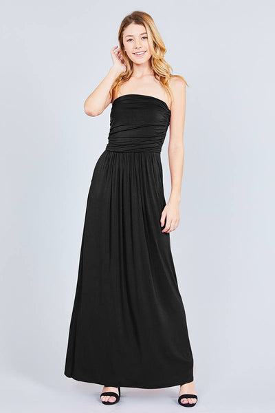 Rayon Modal Spandex Tube Top Maxi Dress