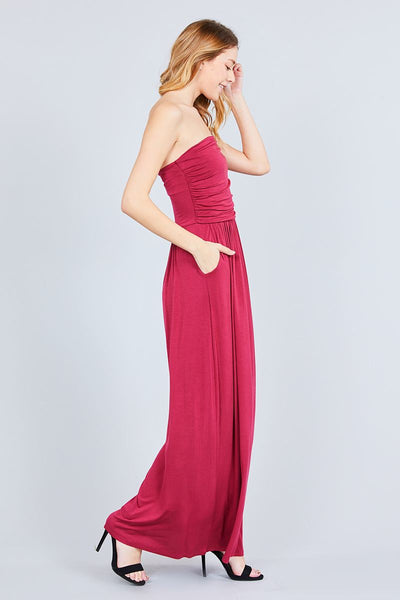 Rayon Modal Spandex Tube Top Maxi Dress