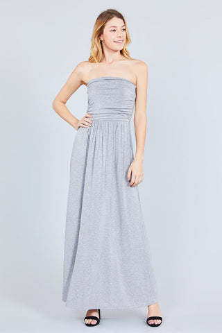 Rayon Modal Spandex Tube Top Maxi Dress