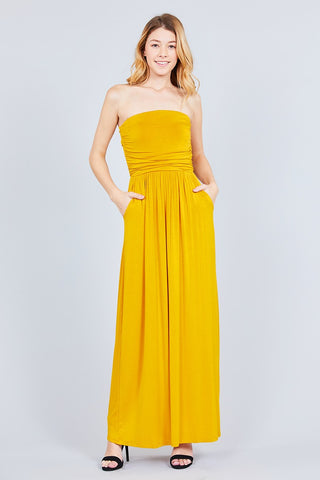 Rayon Modal Spandex Tube Top Maxi Dress