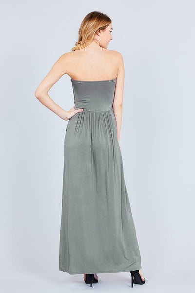 Rayon Modal Spandex Tube Top Maxi Dress