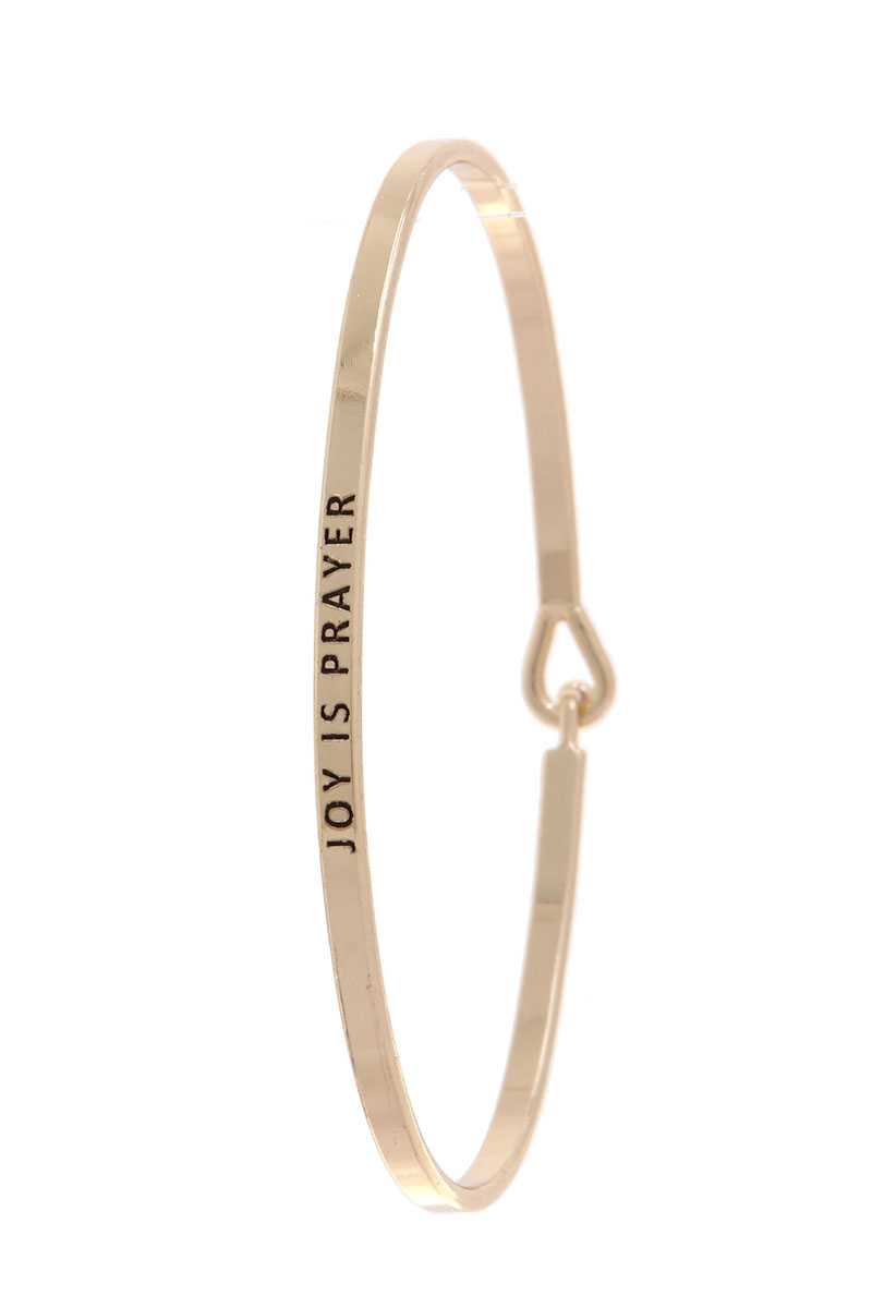 Joy Is Prayer Lettering Bangle
