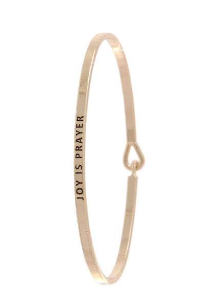 Joy Is Prayer Lettering Bangle