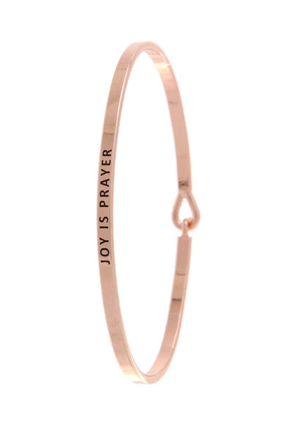 Joy Is Prayer Lettering Bangle