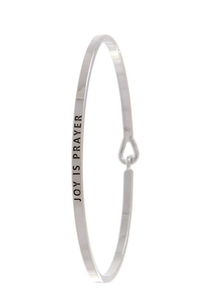 Joy Is Prayer Lettering Bangle