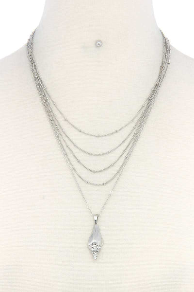 Seashell Charm Layered Necklace
