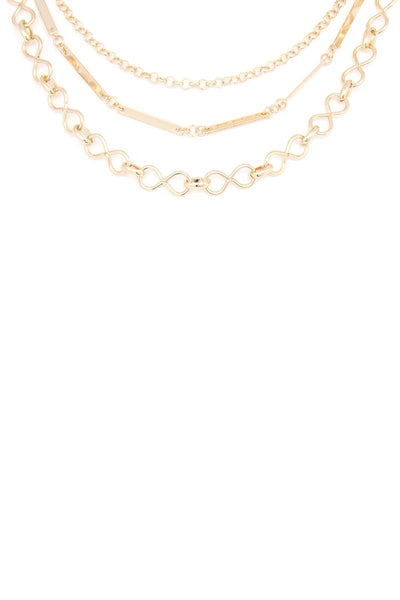 Metal Chain Layered Necklace