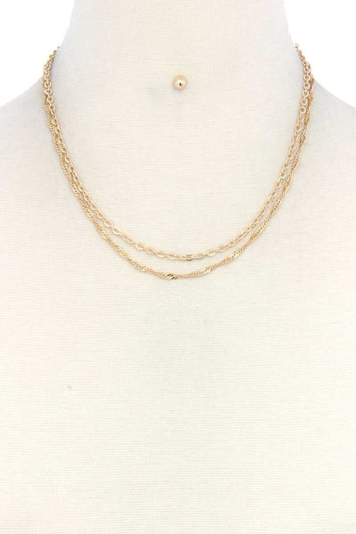 Metal Layered Necklace