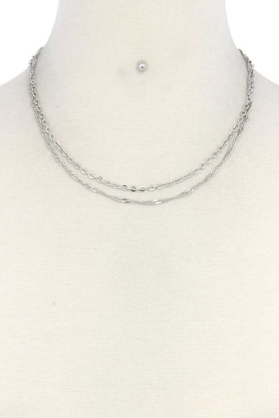 Metal Layered Necklace