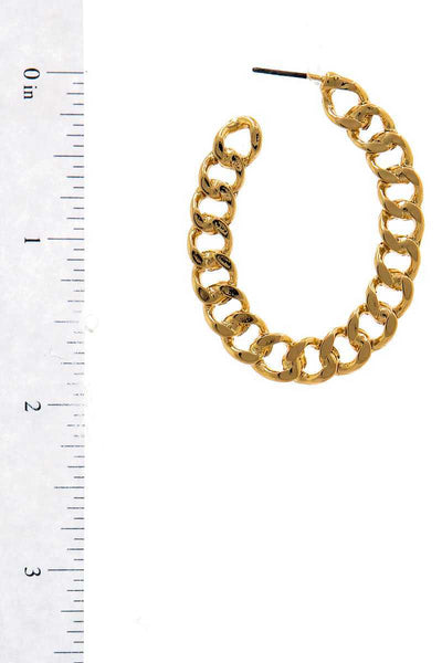 Modern Fashion Open Chain Hoop Earring