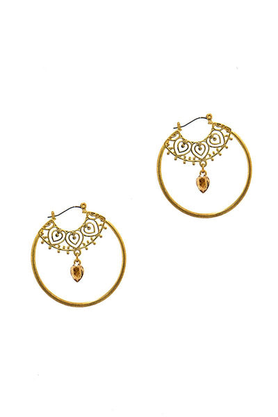 Stylish Fashion Rhinestone Hoop Earring