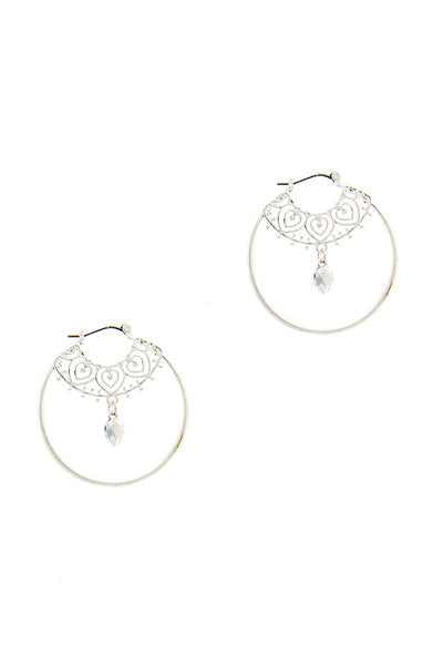 Stylish Fashion Rhinestone Hoop Earring