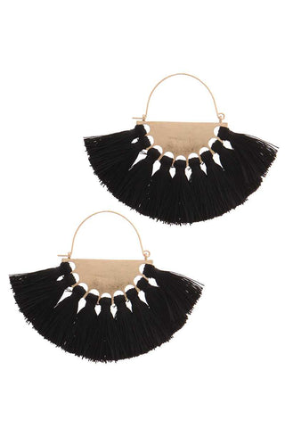 Fan Tassel Drop Earring