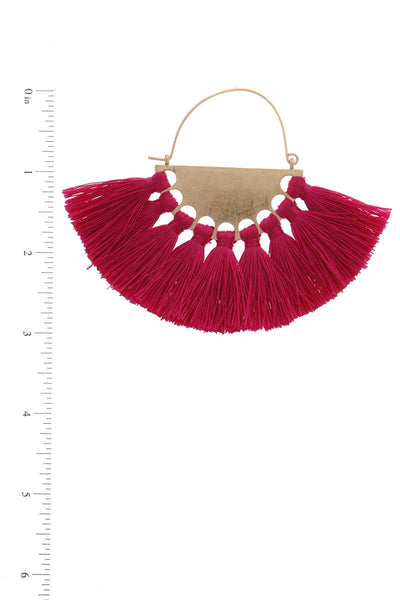 Fan Tassel Drop Earring