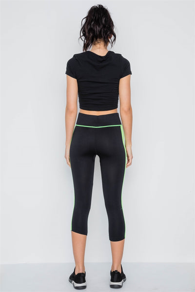 Contrast Stripe Active Sporty Leggings