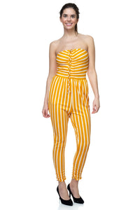 Stripe Tube Top Jumpsuit