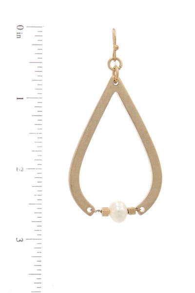 Pearl Bead Teardrop Shape Earring