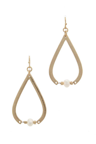 Pearl Bead Teardrop Shape Earring