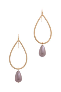 Teardrop Shape Bead Dangle Drop Earring