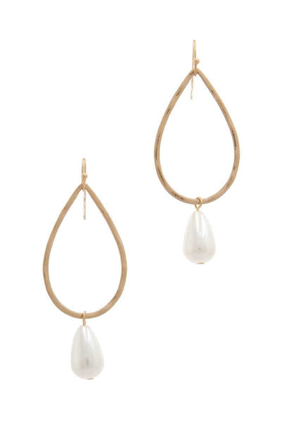 Teardrop Shape Bead Dangle Drop Earring