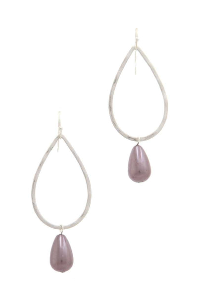 Teardrop Shape Bead Dangle Drop Earring