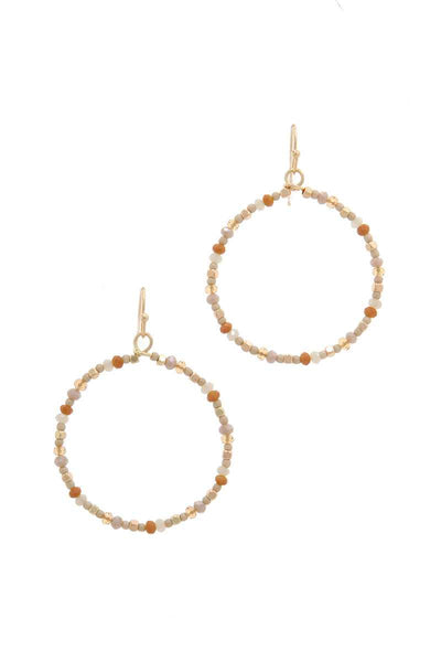 Beaded Circle Drop Earring
