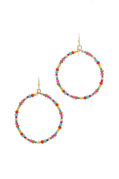 Beaded Circle Drop Earring
