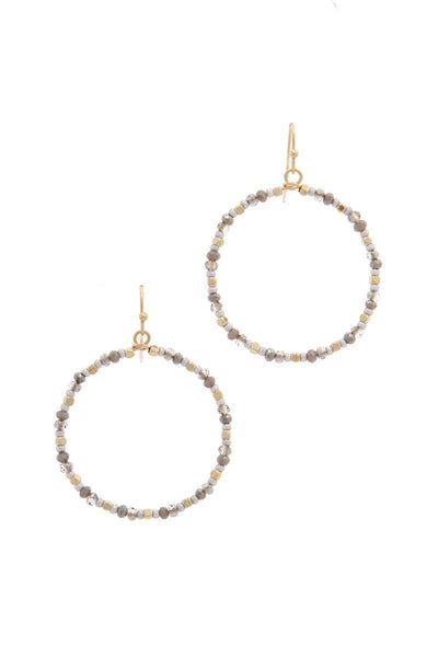 Beaded Circle Drop Earring