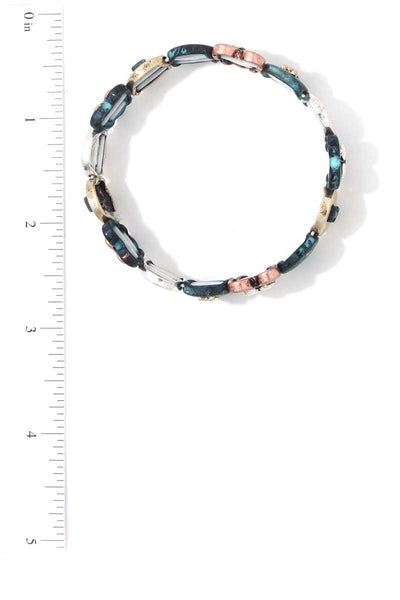 I Love You Mom Stretch Metal Bracelet