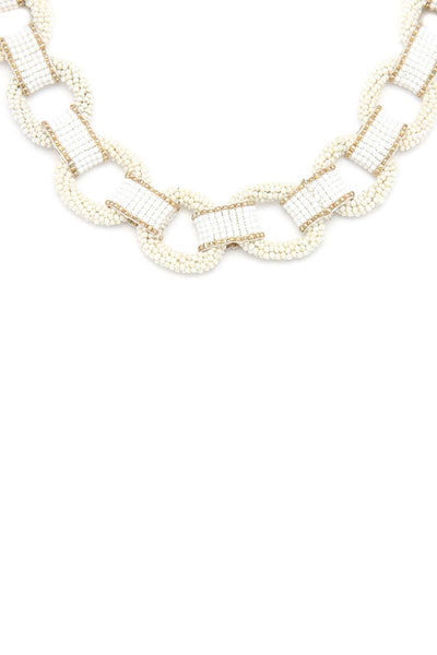 Beaded Circle Linked Necklace