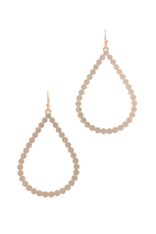 Metal Teardrop Shape Drop Earring