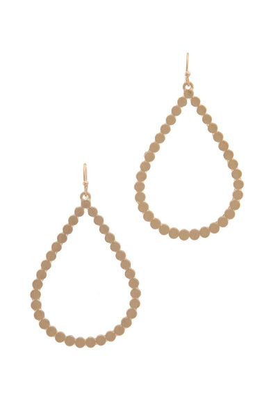 Metal Teardrop Shape Drop Earring