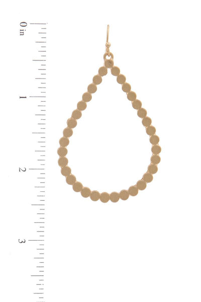 Metal Teardrop Shape Drop Earring