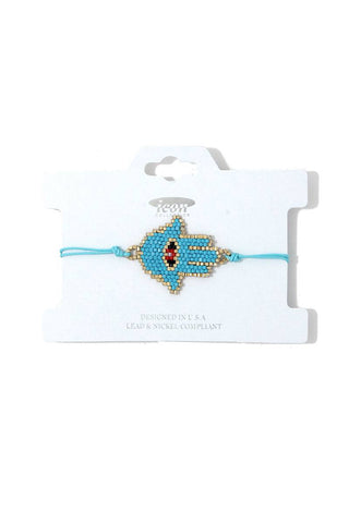 Hamsa Hand Beaded Adjustable Bracelet