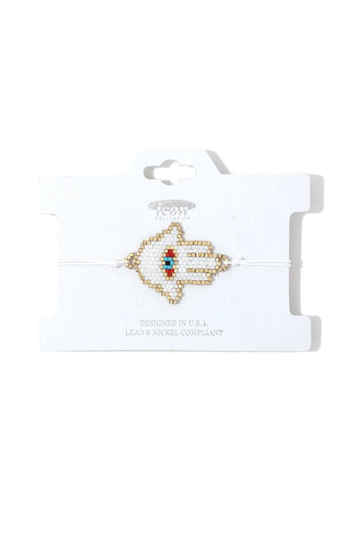 Hamsa Hand Beaded Adjustable Bracelet