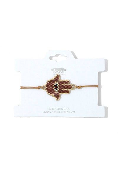 Hamsa Hand Beaded Adjustable Bracelet