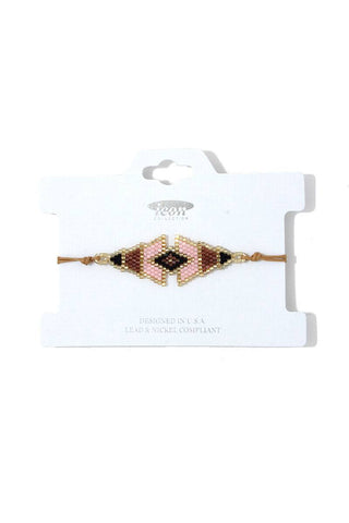 Triangular Shape Beaded Adjustable Bracelet