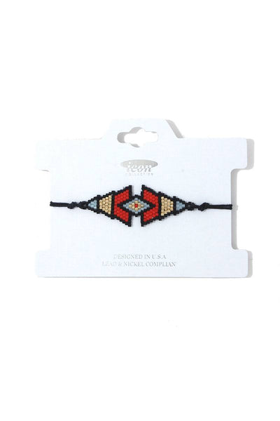 Triangular Shape Beaded Adjustable Bracelet