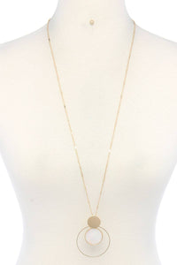Cut Out Circle Pendant Necklace