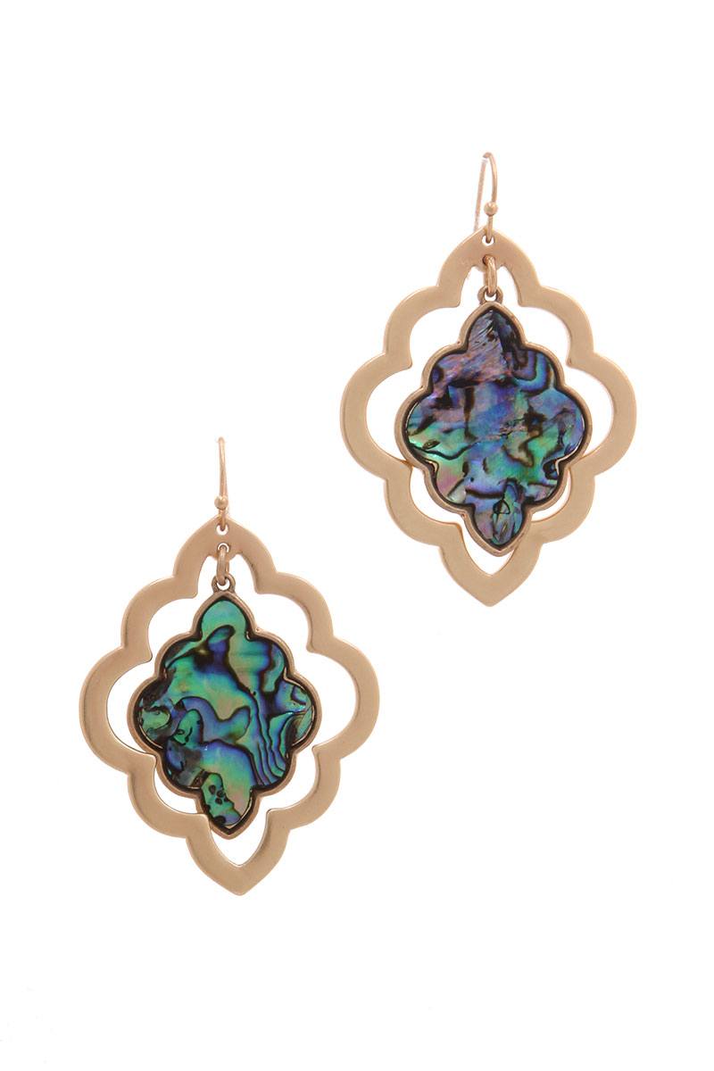 Moroccan Shape Drop Earring