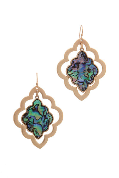 Moroccan Shape Drop Earring