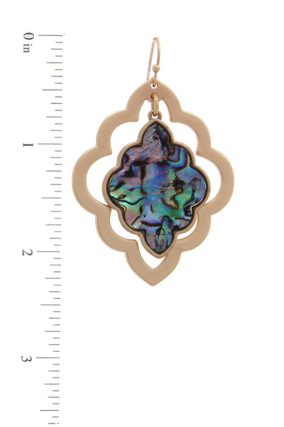 Moroccan Shape Drop Earring