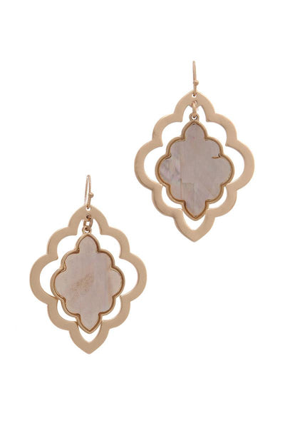 Moroccan Shape Drop Earring