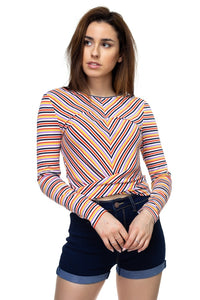 Stripe Twist Long Sleeve Shirt