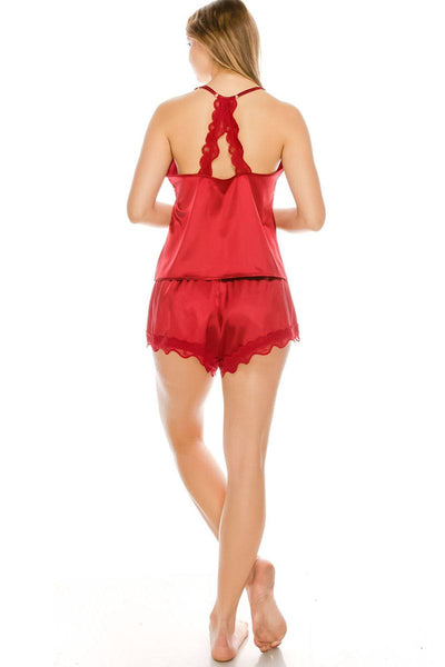 Satin Pj Short Set